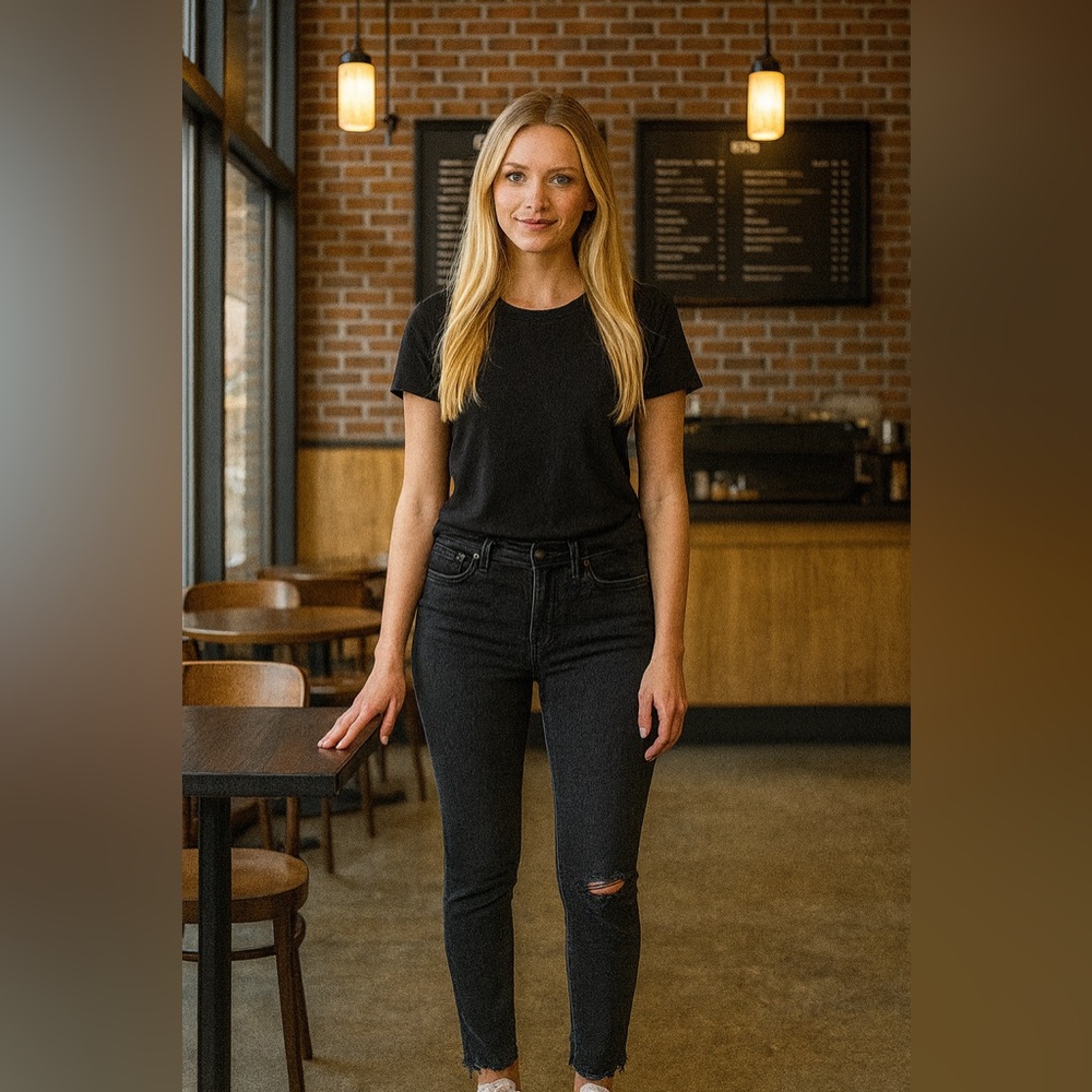 Sam Edelman Black Ankle Cropped Jeans